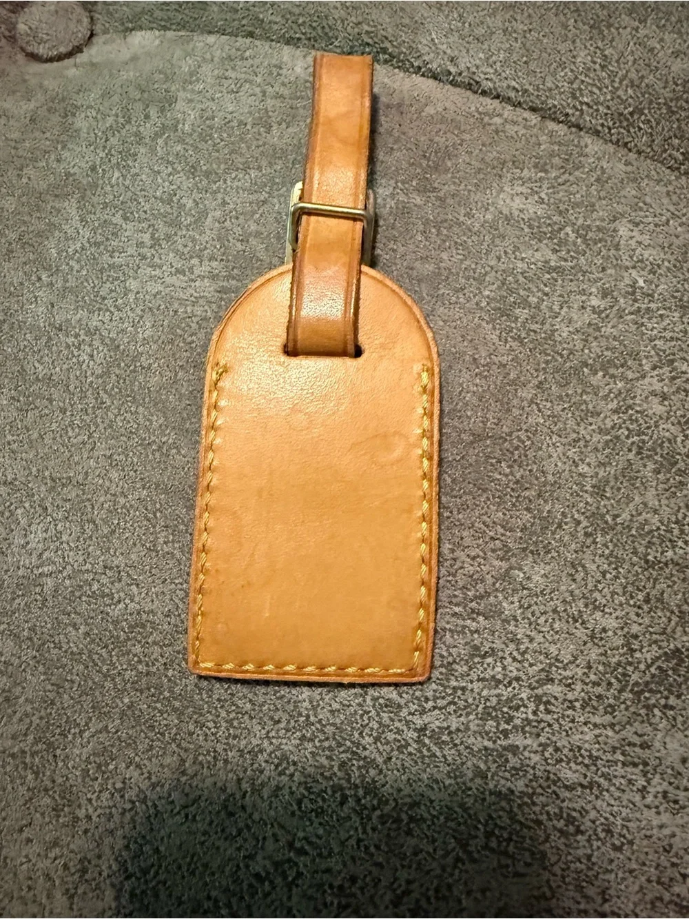 Authentic Louis Vuitton Leather Luggage Tag